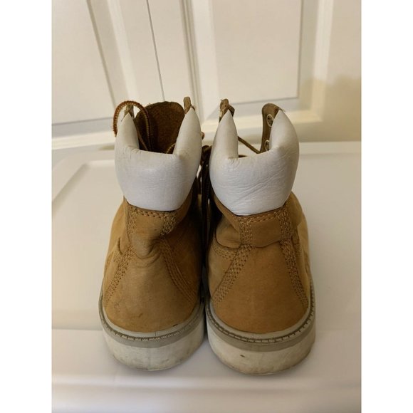 TIMBERLAND Men's Sz 5 Wheat White Suede Boots Rare Color‎ Combo - Picture 8 of 8